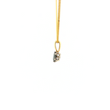 Black Diamond Necklace in Yellow Gold