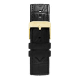 Sekonda Mens Guilloche Dial Black Leather Dress Watch 28x37mm