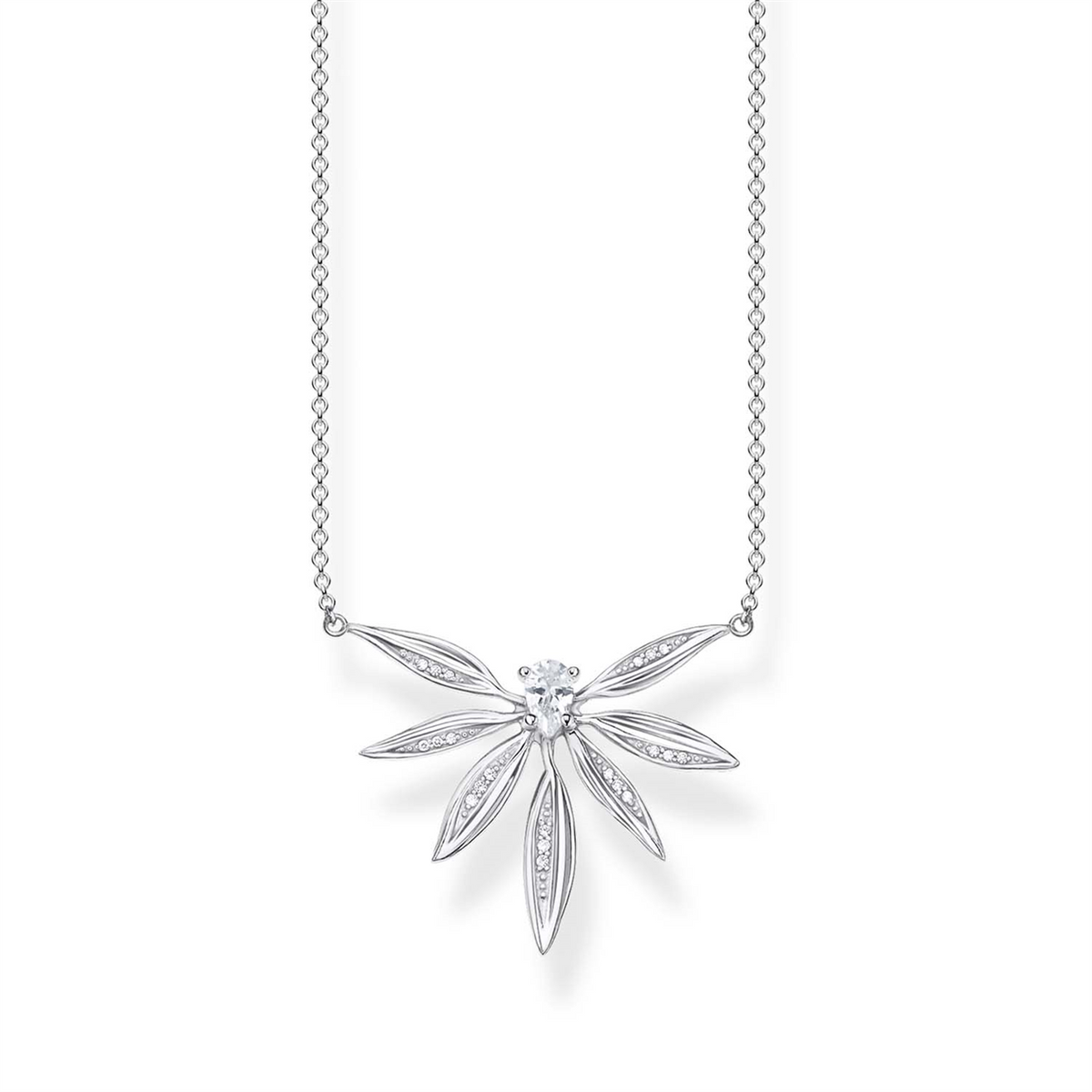 Thomas Sabo Leaves Silver Necklace 40-45cm