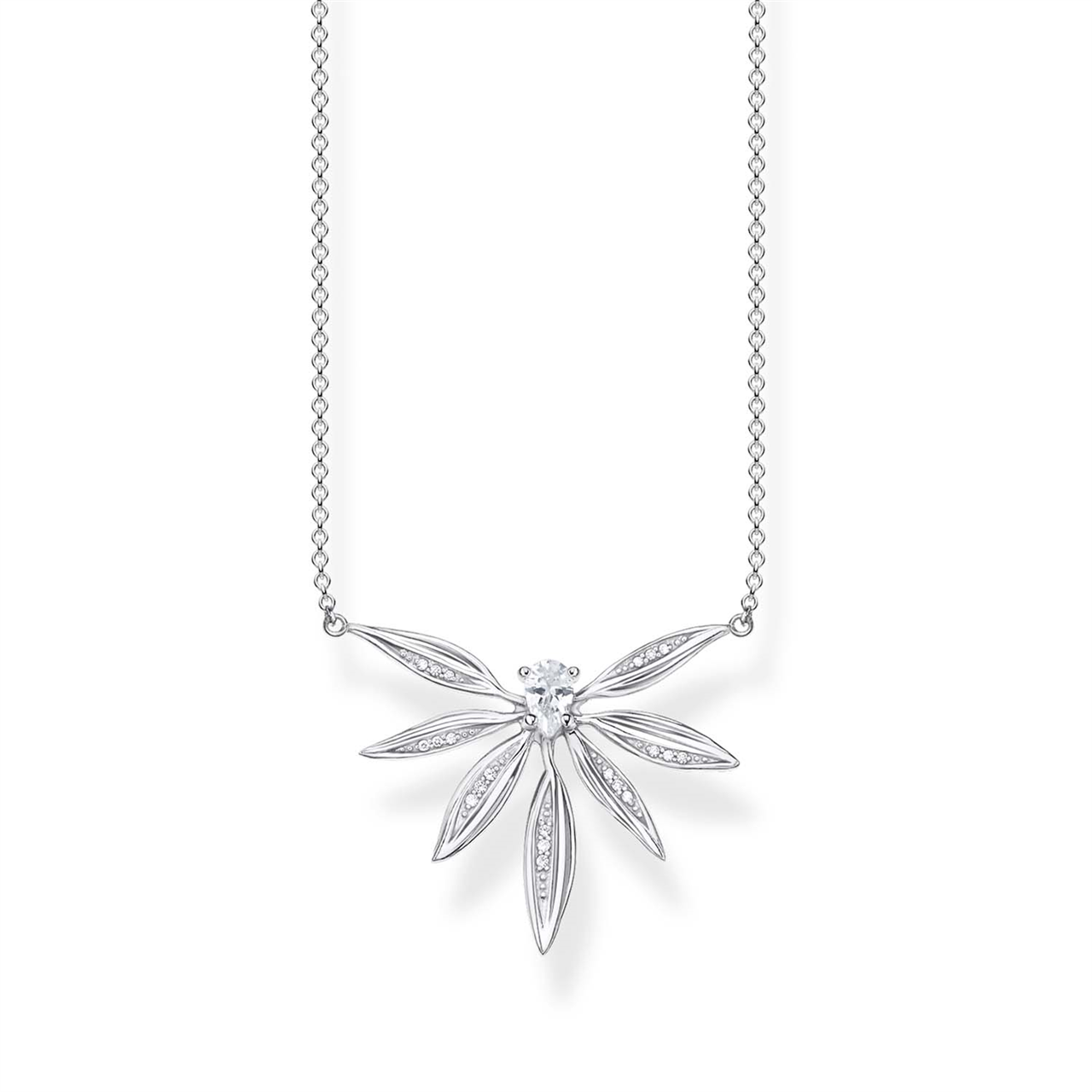 Thomas Sabo Leaves Silver Necklace 40-45cm