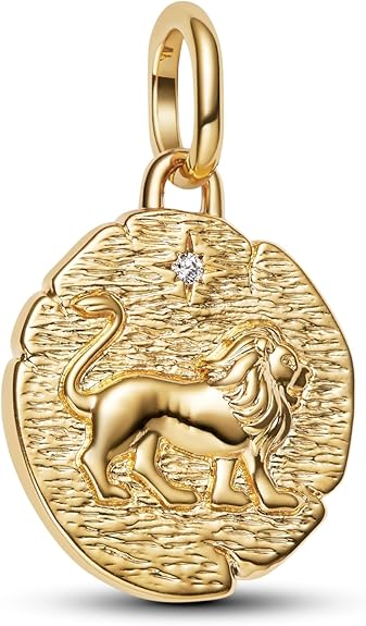 Pandora Locket Pendant Gold Tone Lion