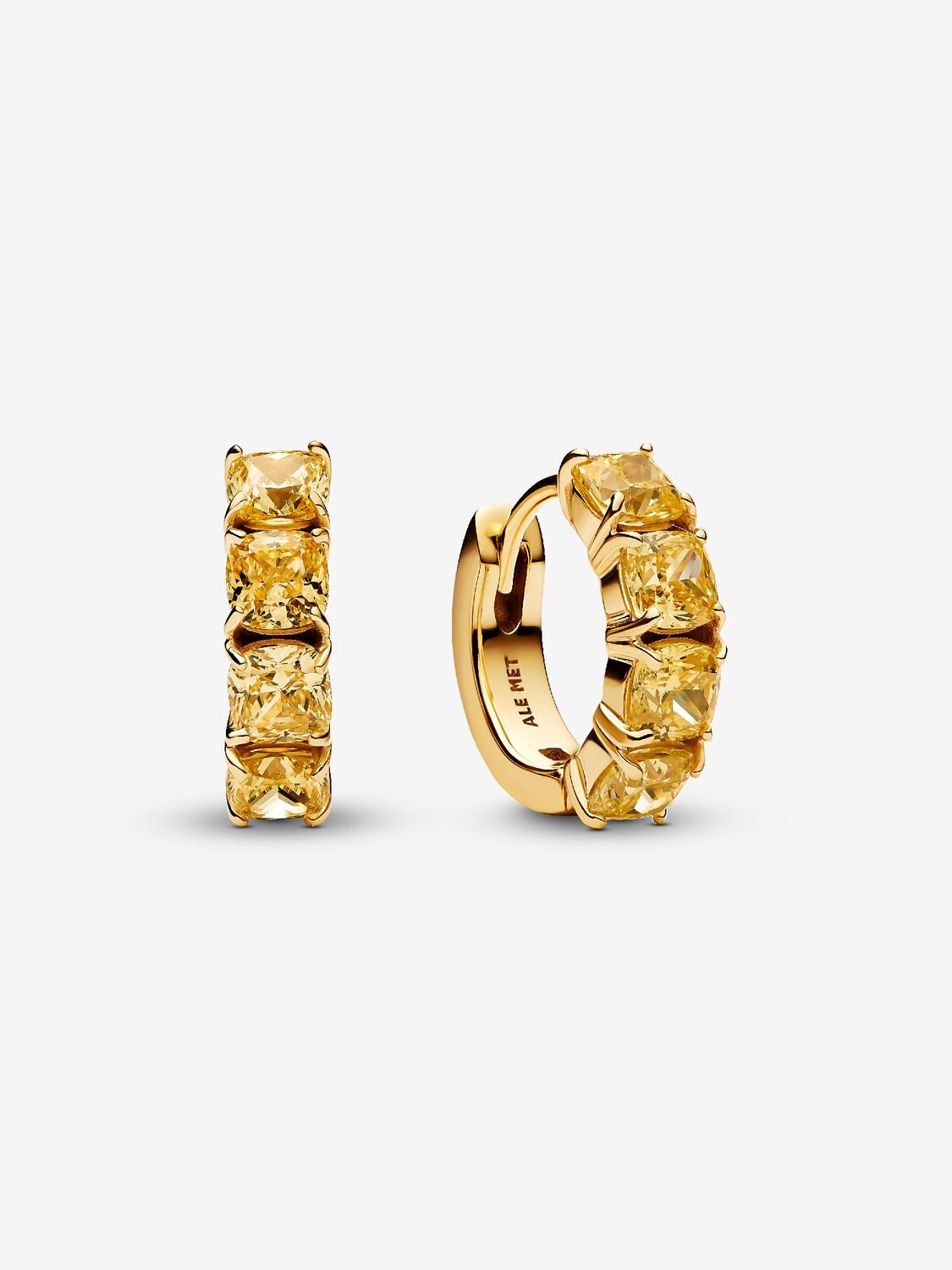 Pandora Yellow Hoop Earrings