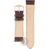 Hirsch Duke Brown Alligator Embossed Leather Watch Band