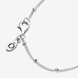 Silver beaded necklace