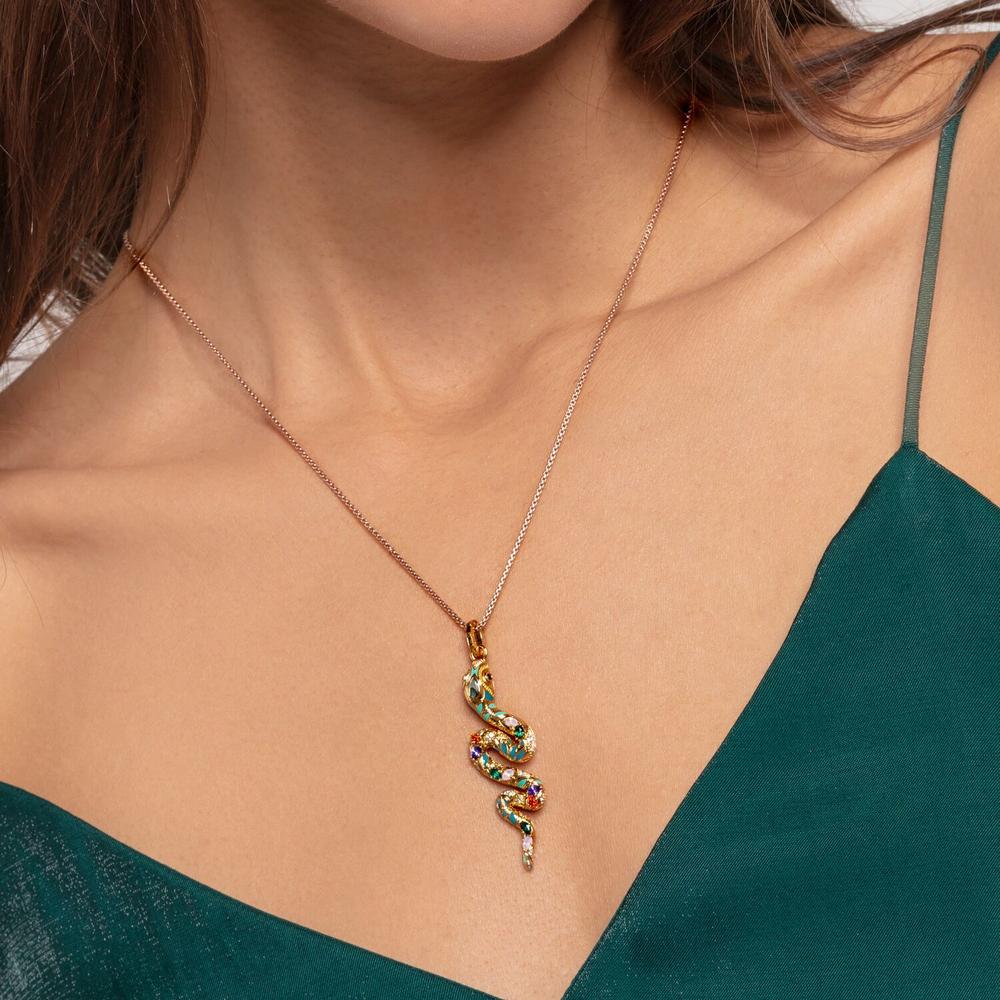 Thomas Sabo Bright Golden-Coloured Snake Pendant