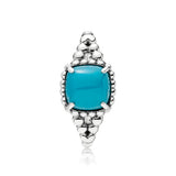 Vibrant Spirit Ring with Blue Crystal - 54