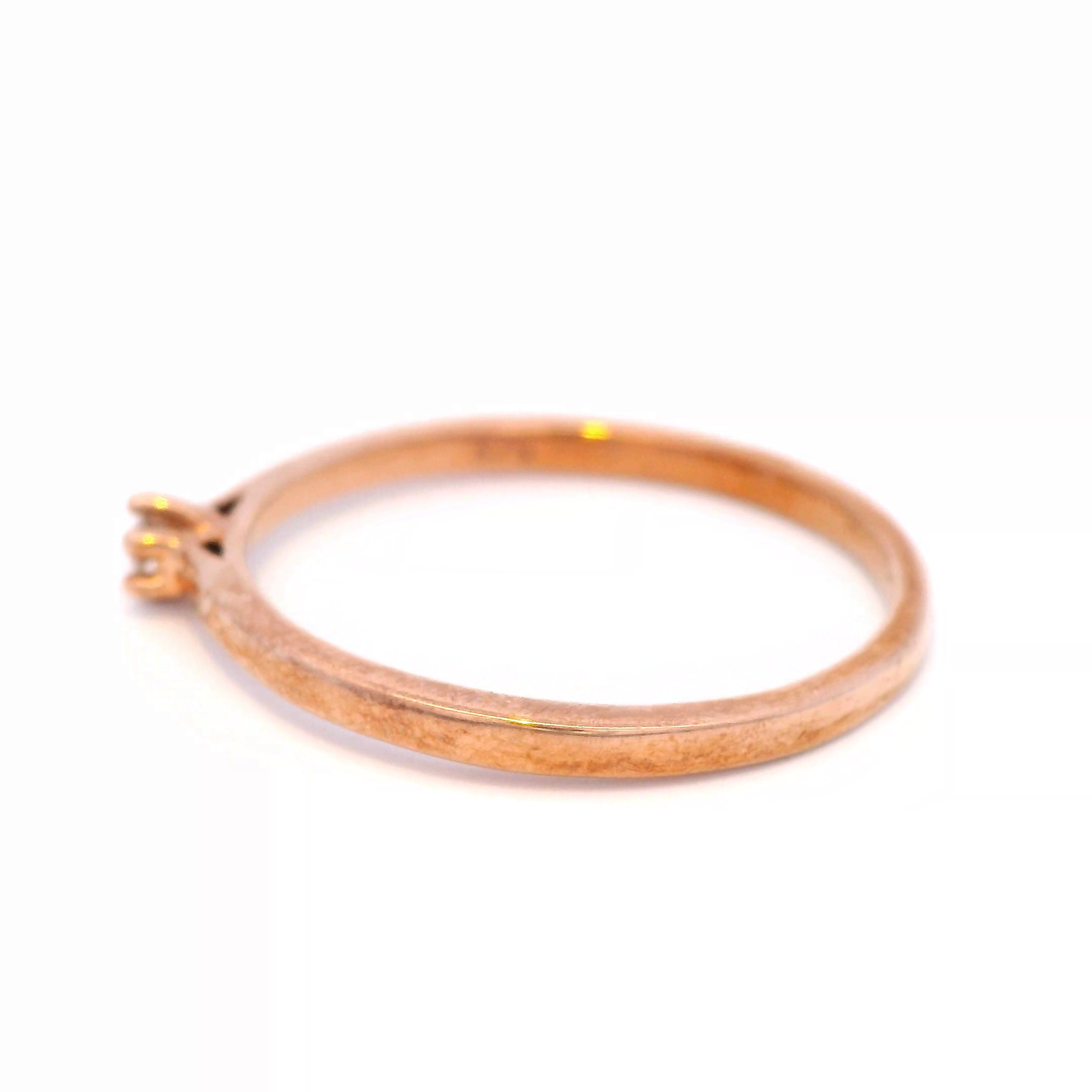 Claw Set Diamond Dress Ring in 9 Carat Rose Gold