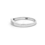 Diamond Princess Cut Channel Set Curved Eternity Ring in White Gold
