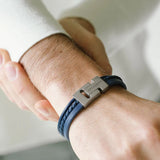 Casual Cole - Jeans Blue - Triple Stack Leather Bracelet