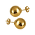 Sterling Silver Gold Plated 10mm Heavy Ball Studs