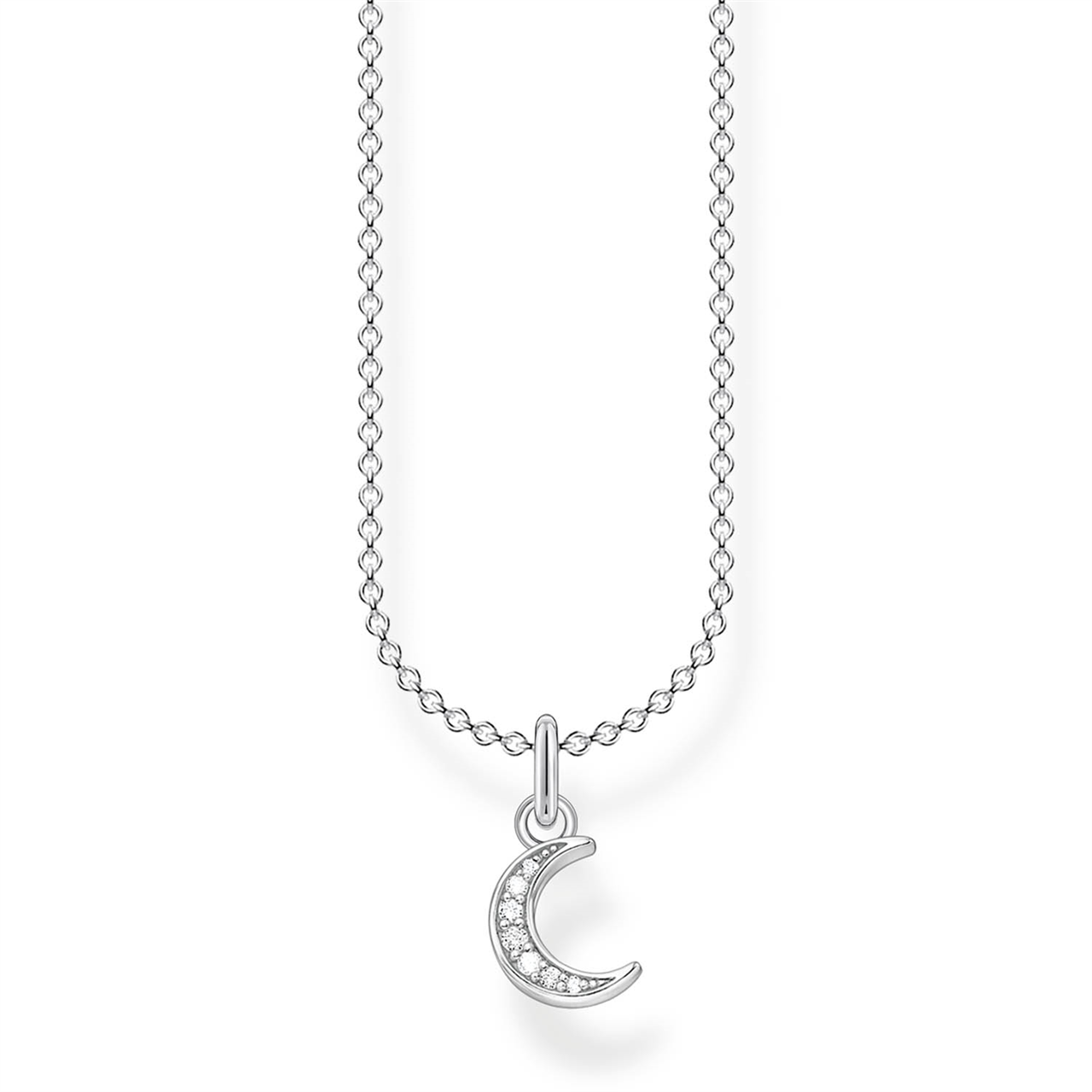 Thomas Sabo Silver Moon Necklace 38-45cm