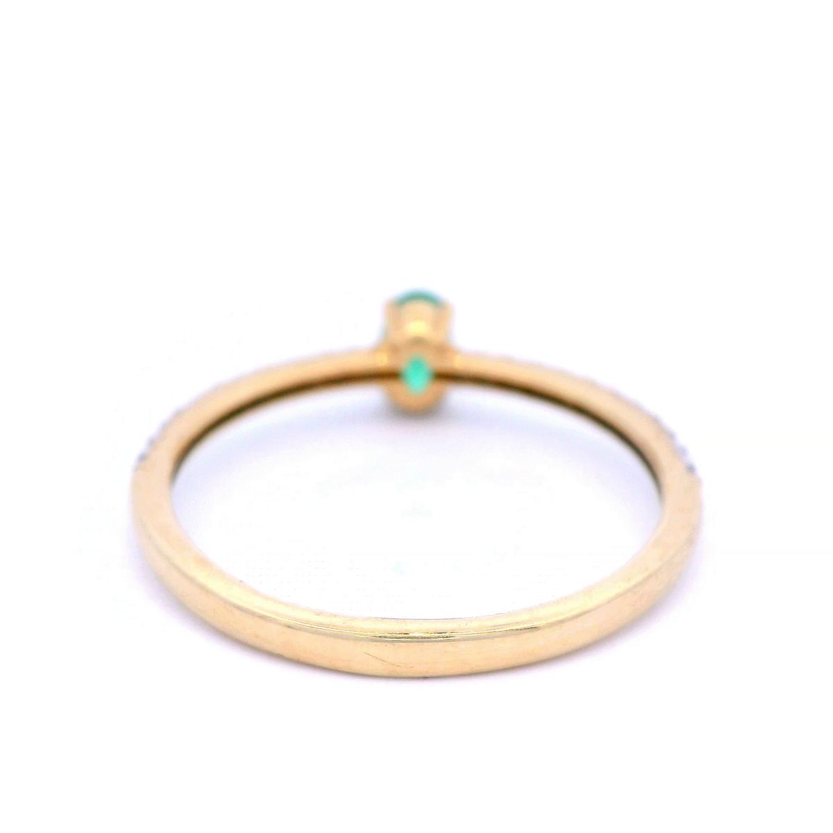 Emerald and Diamond Set Dress Ring in Yellow Gold