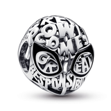 Marvel Spider-Man mask sterling silver charm with black enamel
