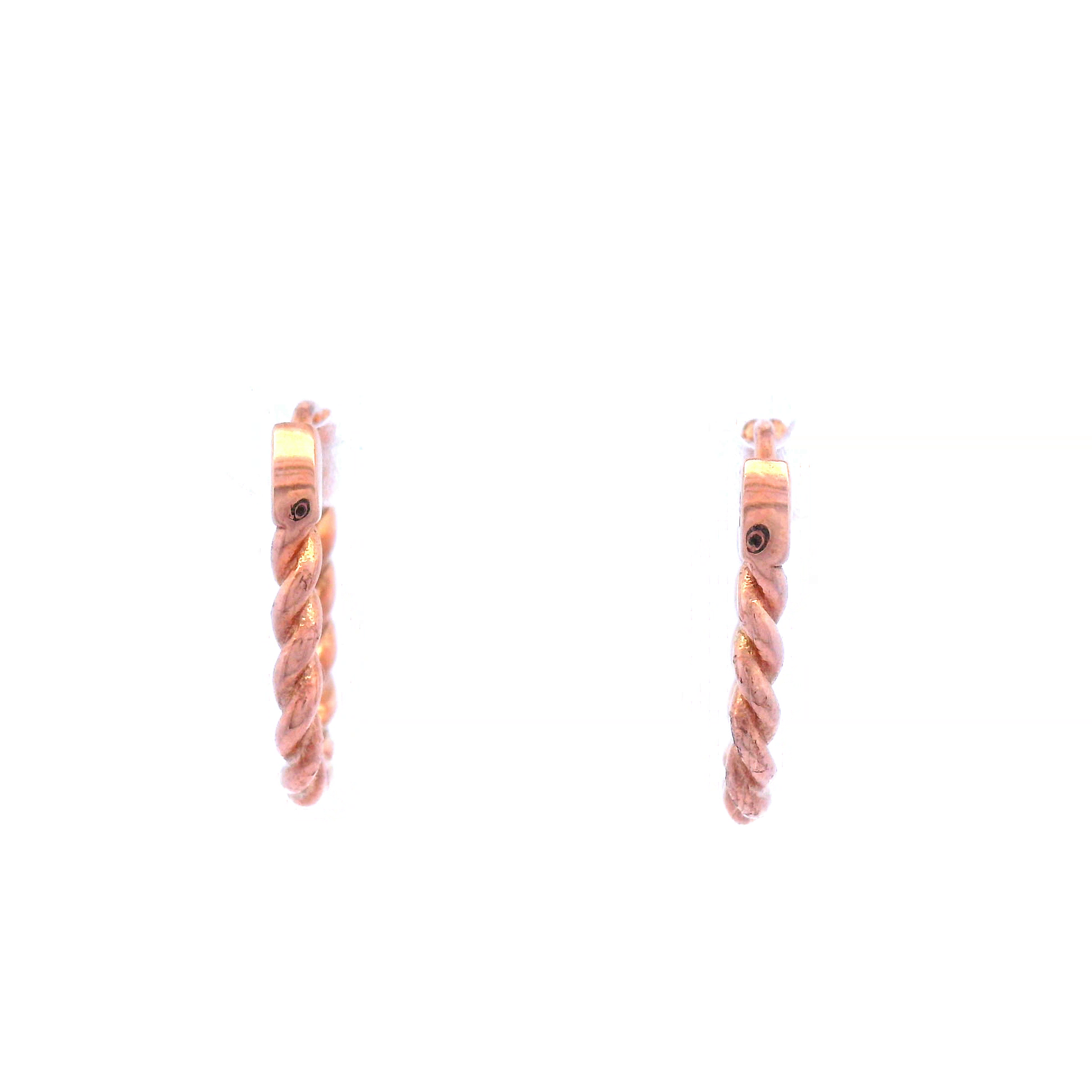 Rose Gold Paperclip Huggie Earrings