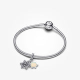 Pandora Opalescent Snowflake Double Dangle Charm