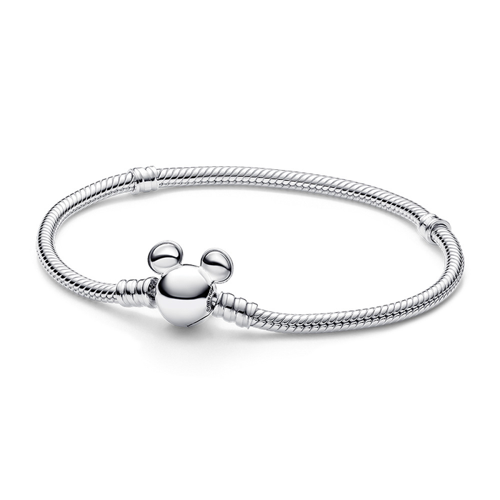Pandora Disney Mickey Mouse Clasp Moments Snake Chain Bracelet