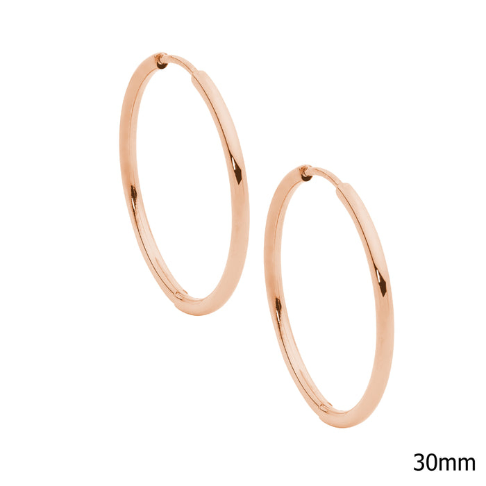 Stainless steel 30mm hoop earrings