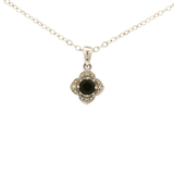Sapphire and Diamond Pendant Set in White Gold