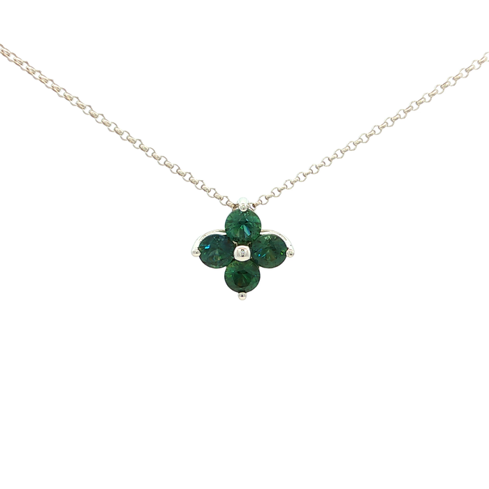 Rianna Natural Australian Sapphires Necklace in White Gold