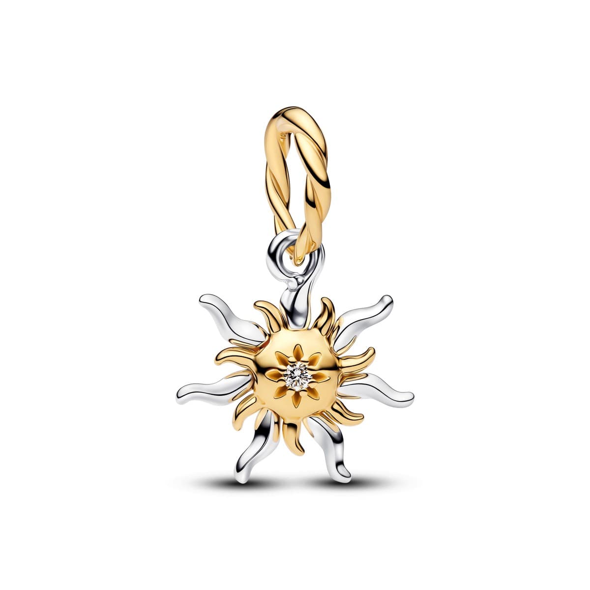 Pandora Sundrop Flower Pendant Necklace by Rapunzel, Disney Princess, with Lab-Grown Diamond