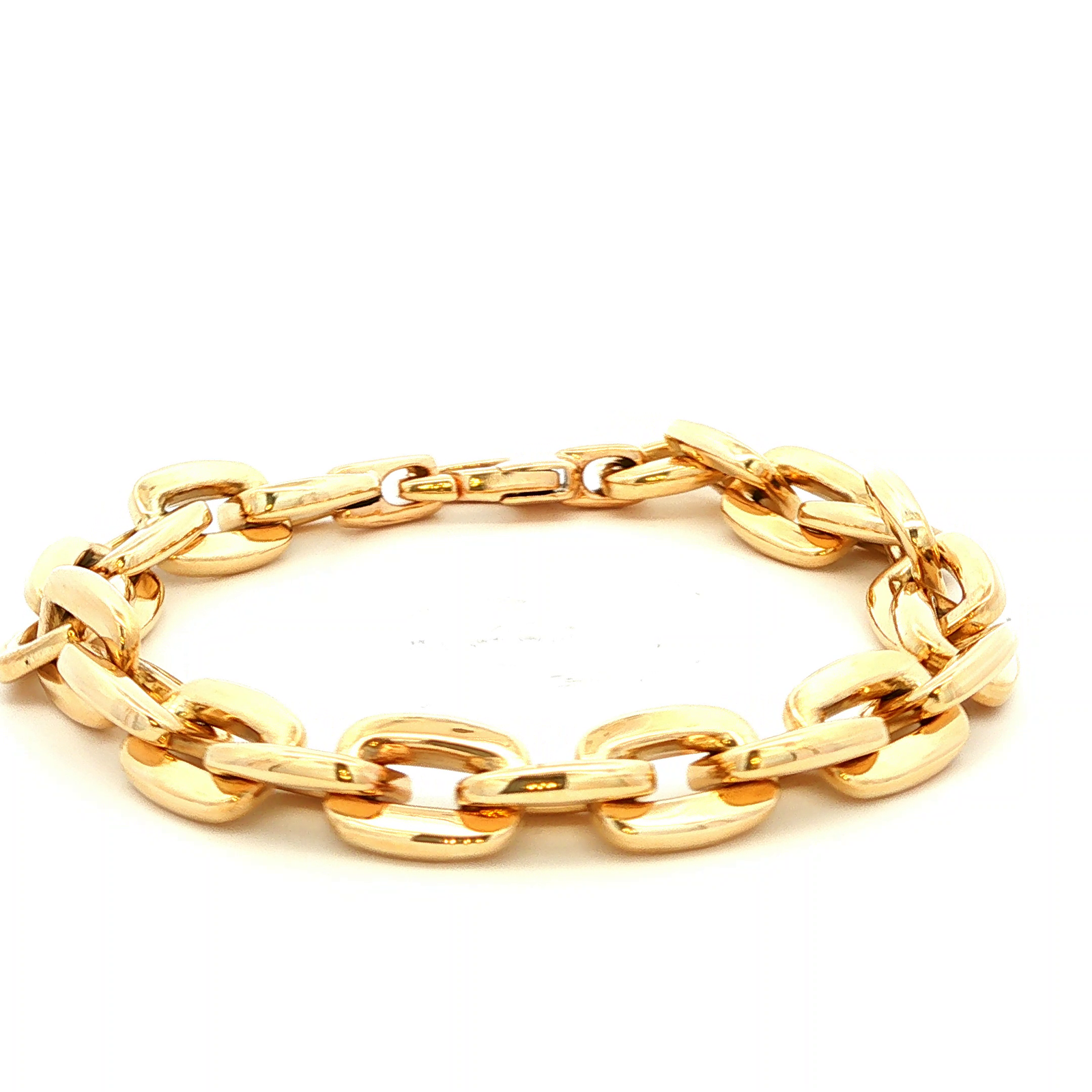 Square Link Chain Bracelet in Yellow Gold
