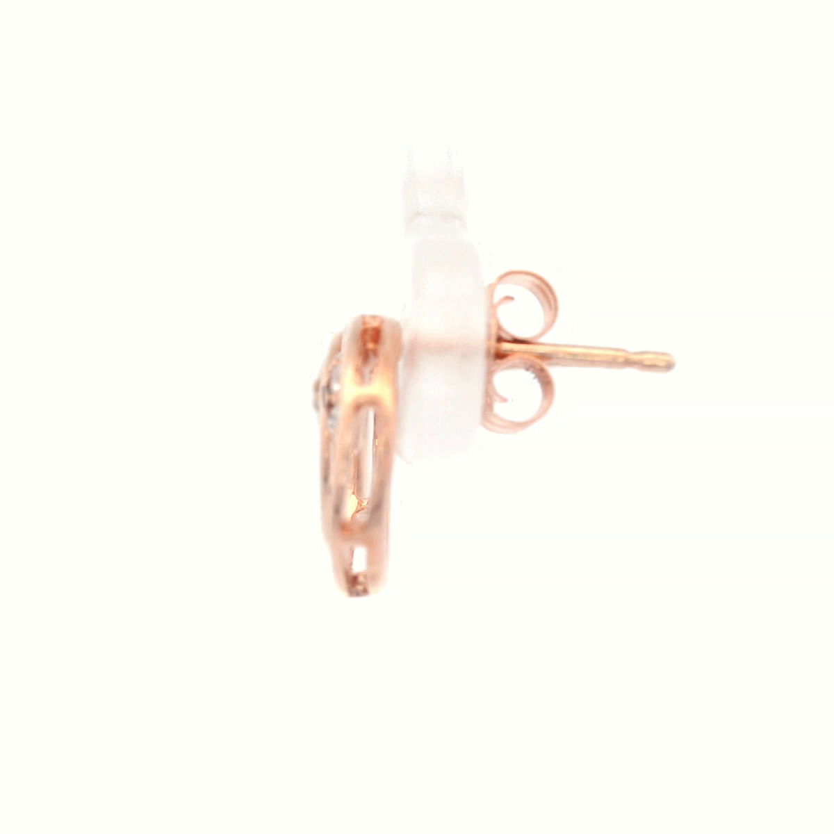 9ct Rose Gold Diamond Circle Earrings