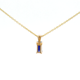 Olite Baguette Necklace in Yellow Gold
