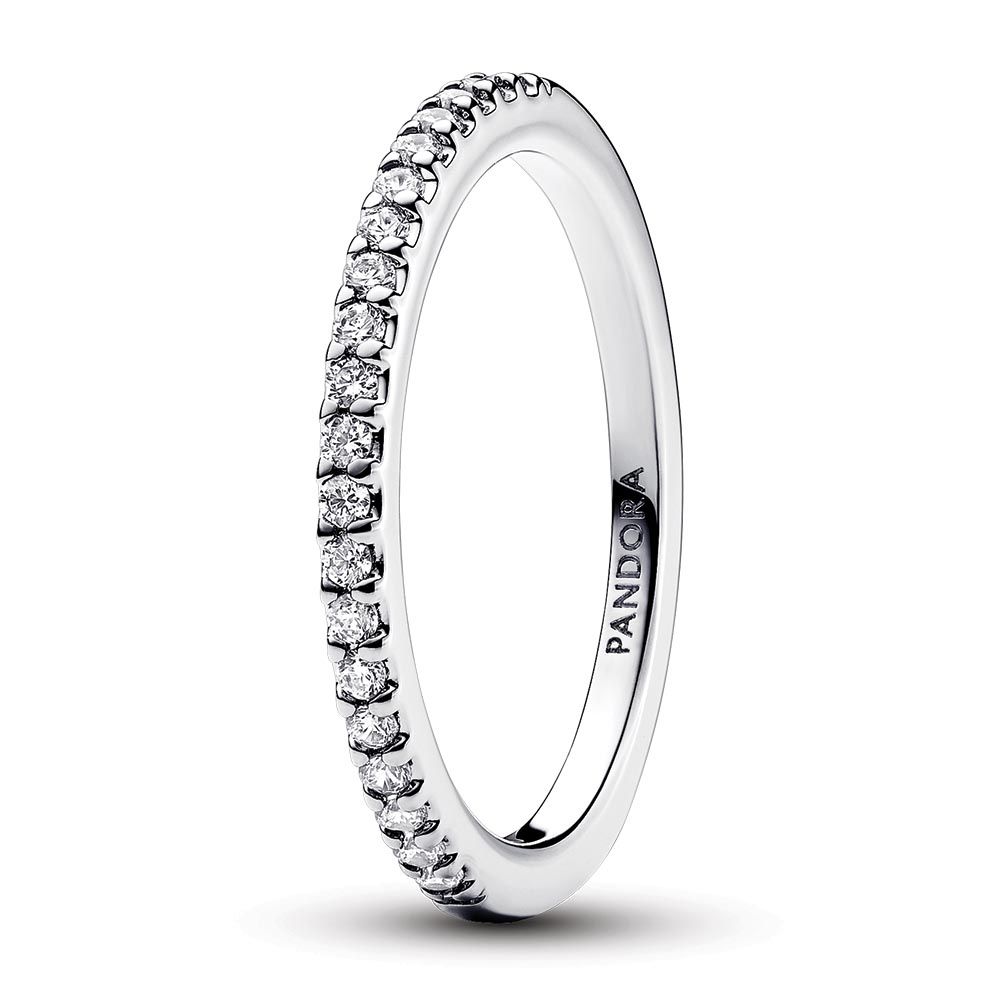 Pandora Sterling silver ring with clear cubic zirconia