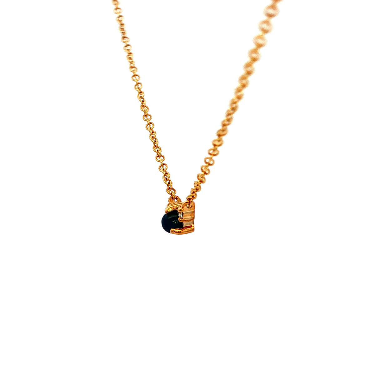 Sapphire and Diamond Necklace in Yellow Gold