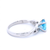 White Gold Blue Topaz Dress Ring