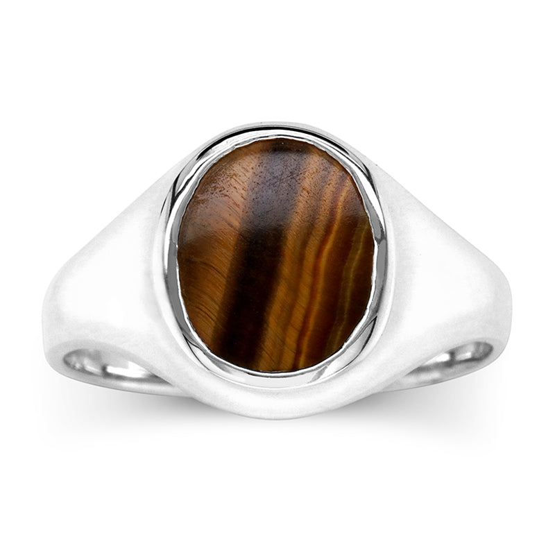 Sterling Silver Signet Ring with Tiger’s Eye