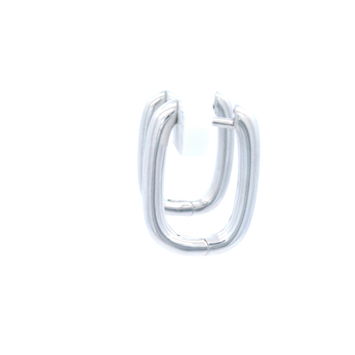 Sterling Silver Rectangle Hoops