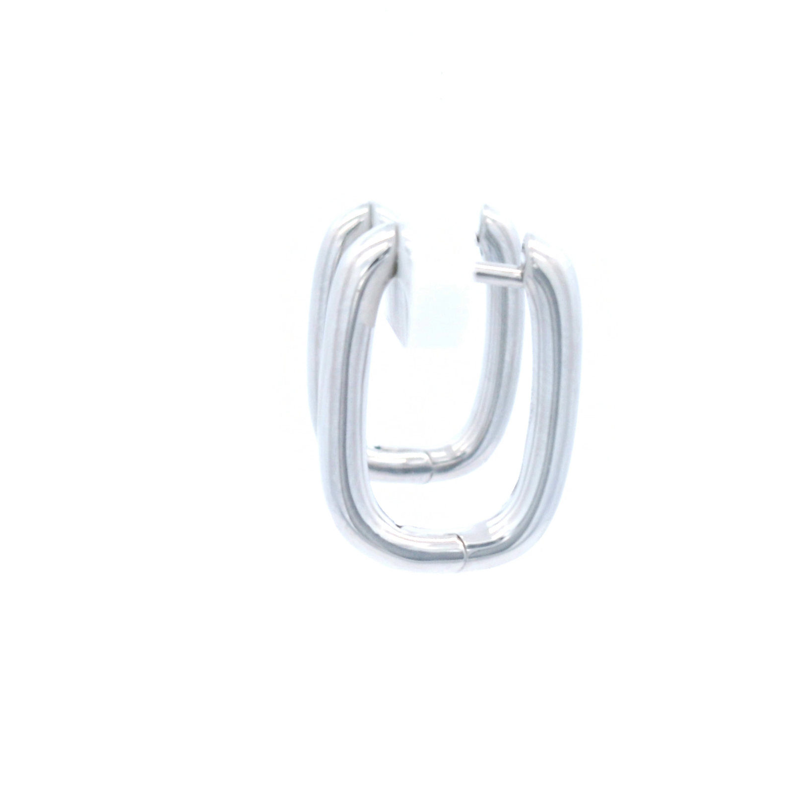 Sterling Silver Rectangle Hoops