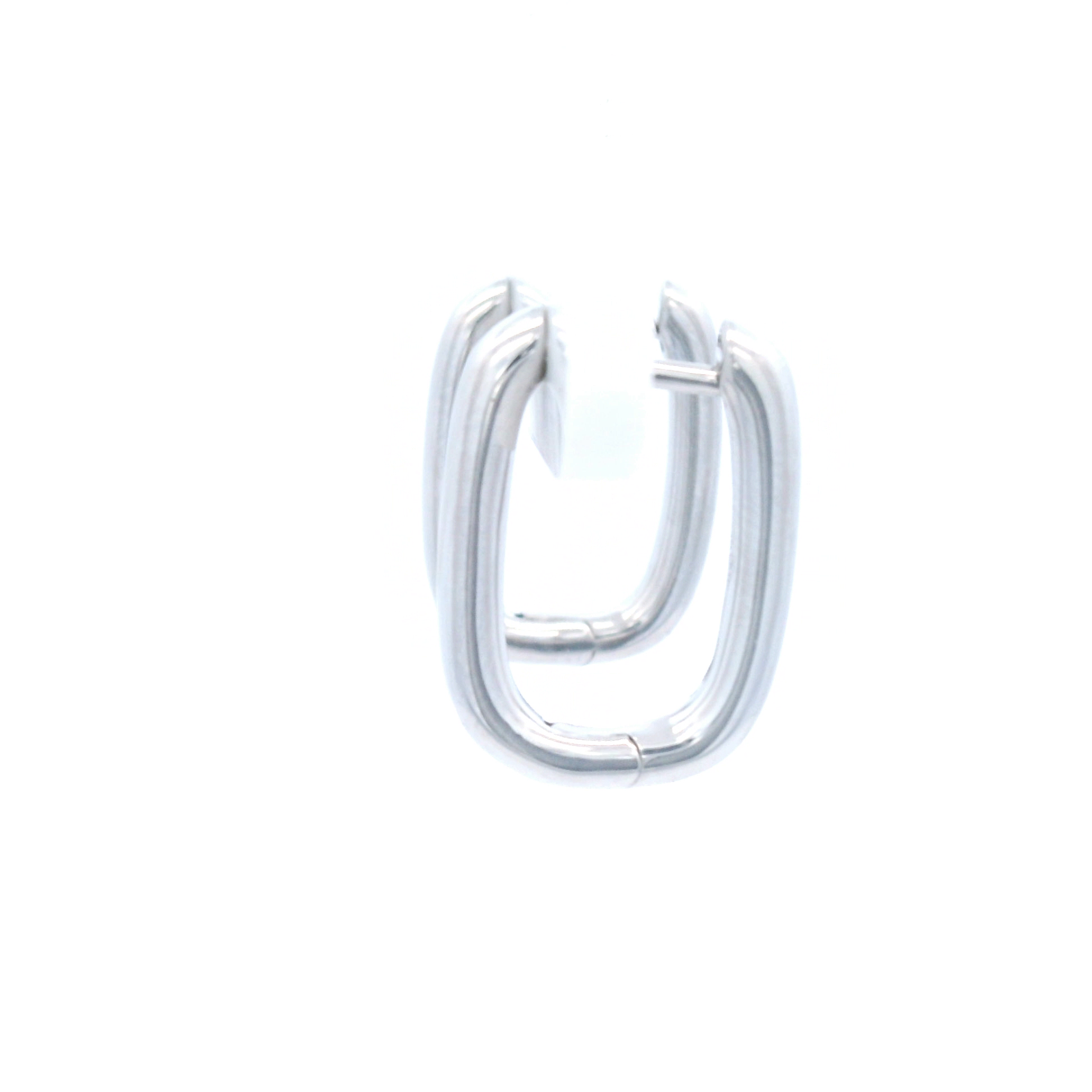 Sterling Silver Rectangle Hoops