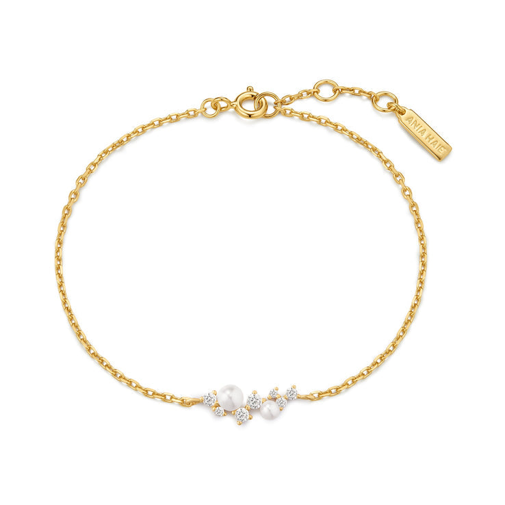 Ania Haie Shell Pearl Cluster Bracelet
