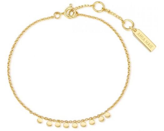Ania Haie Dangling Disc Bracelet in Sterling Silver with Gold Plate