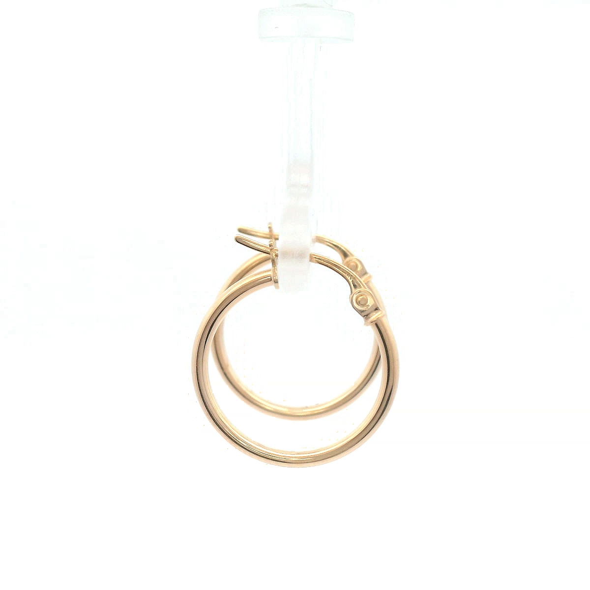 Round Tube Hoop Earring in 9ct Gold