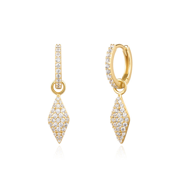 #4A DUSK SIL PAVE CZ DROP HUGGIES