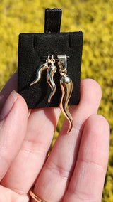 9ct YG Horn Chilli Pendant - 16mm