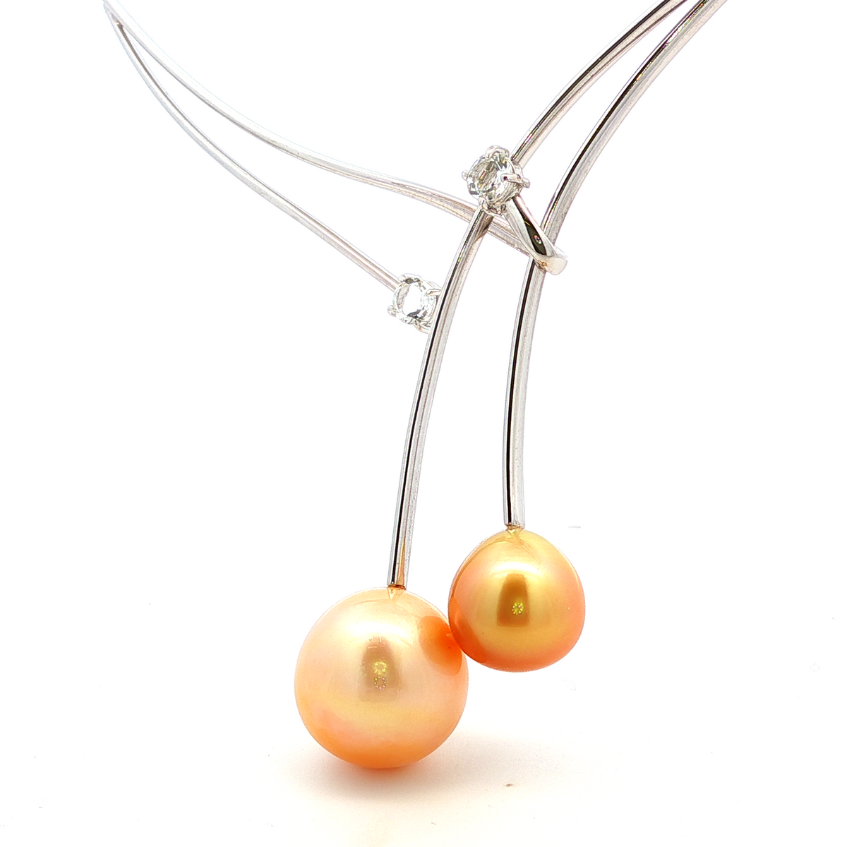 South Sea Pearls and Cubic Zirconia Necklace