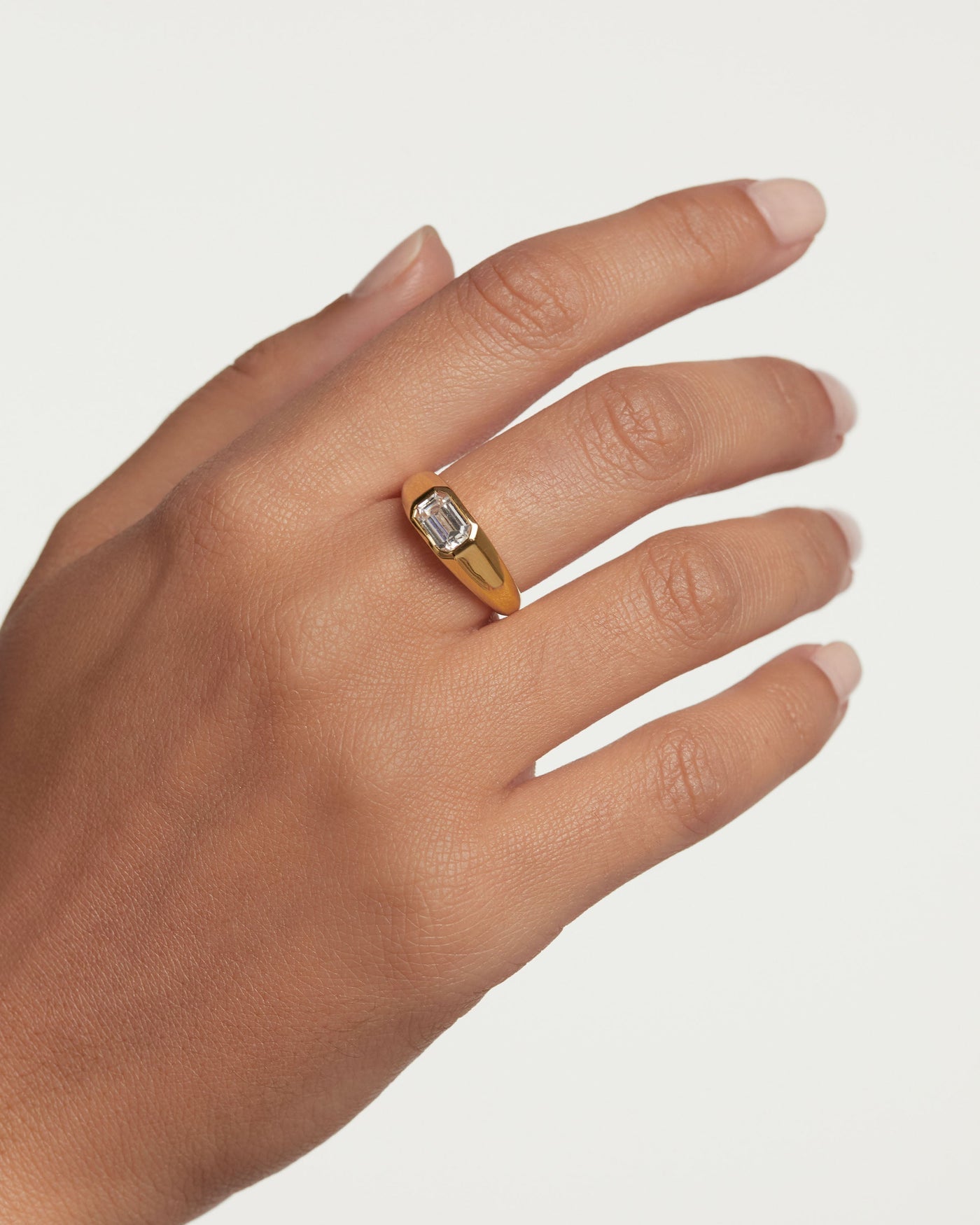 PDPAOLA Octagon Shimmer Stamp Ring