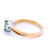 Round Emerald and Diamond Dress Ring in Yellow Gold