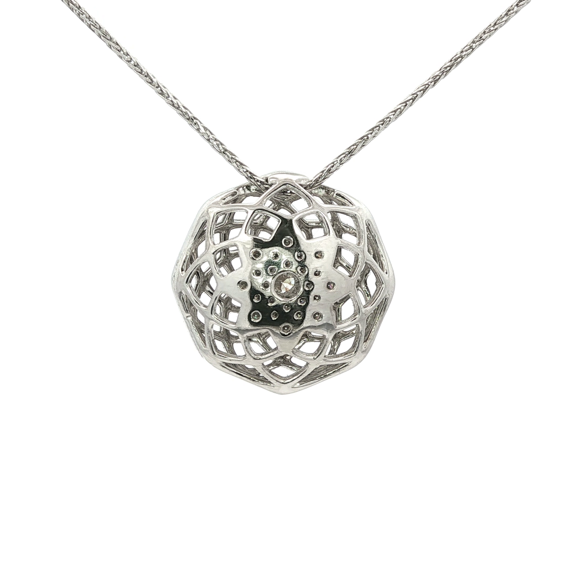 Brilliant Round-Cut Diamond Necklace in White Gold