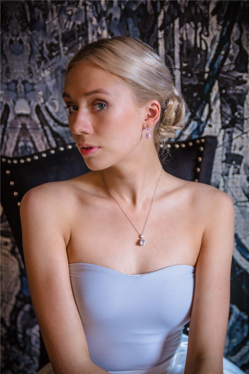 Georgini Luxe Velluto Pink/Silver Earrings