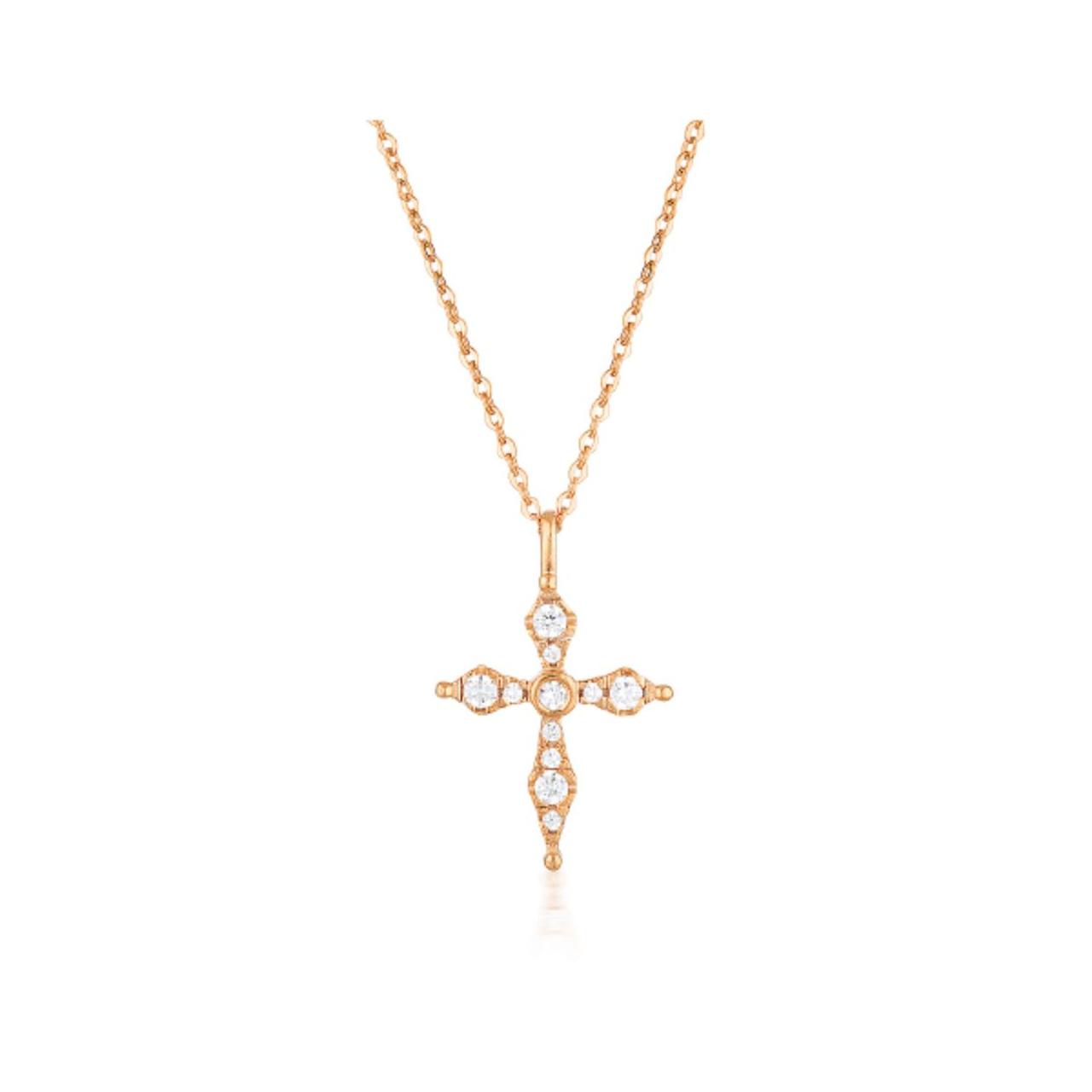 Georgini Bless Mini Rose Gold Cross