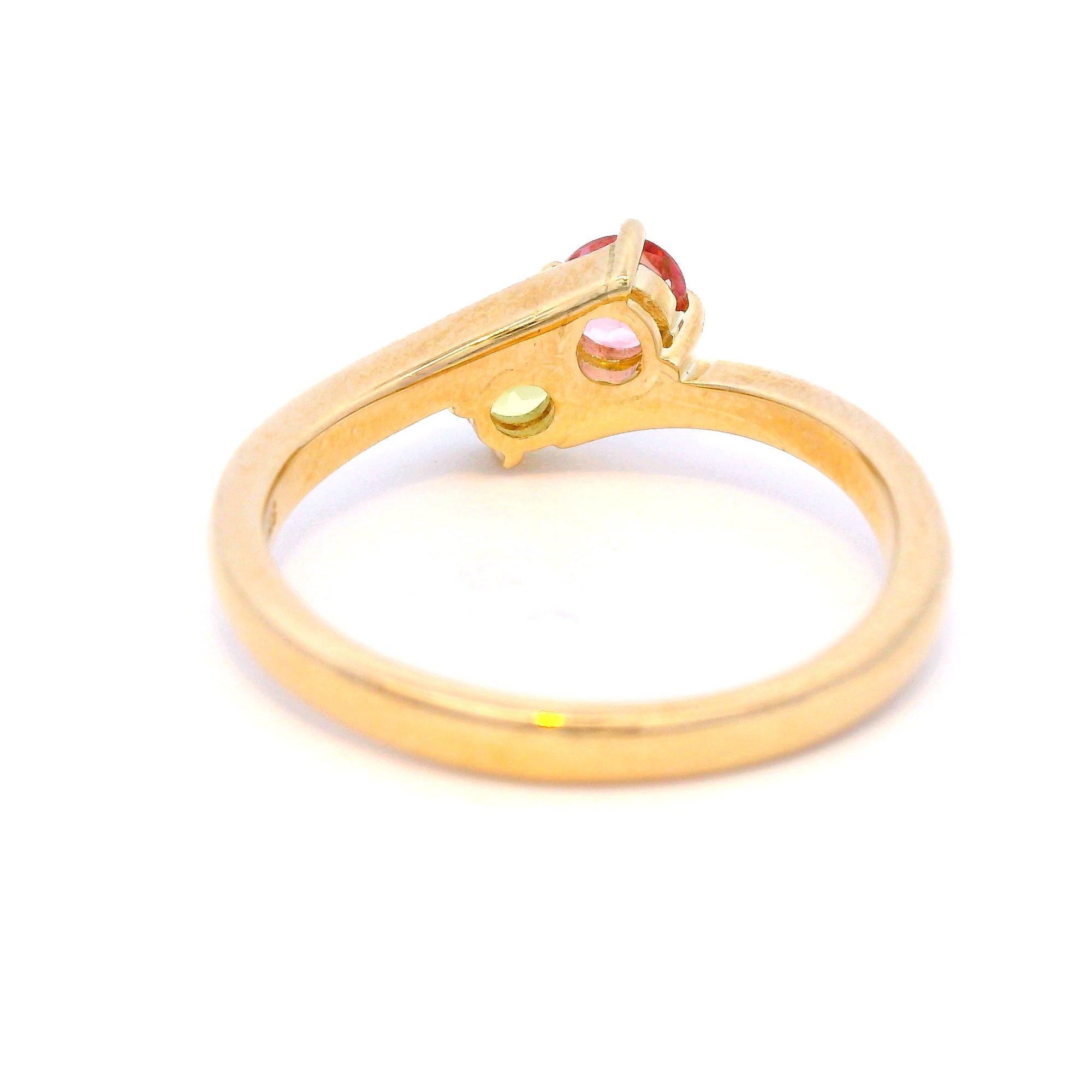 2x4.25mm Peridot, Pink Tourmaline SZ O