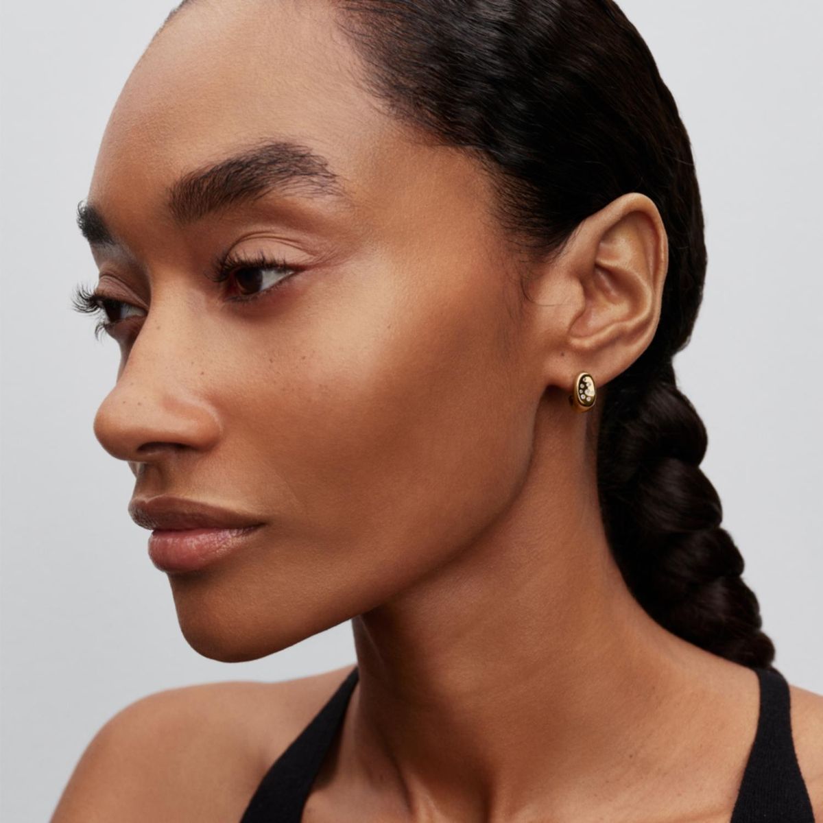 Pandora Organic Shaped Button Earrings