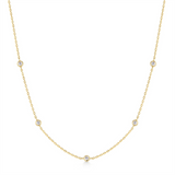Ania Haie Gold Classic Bezel-Set Station Necklace