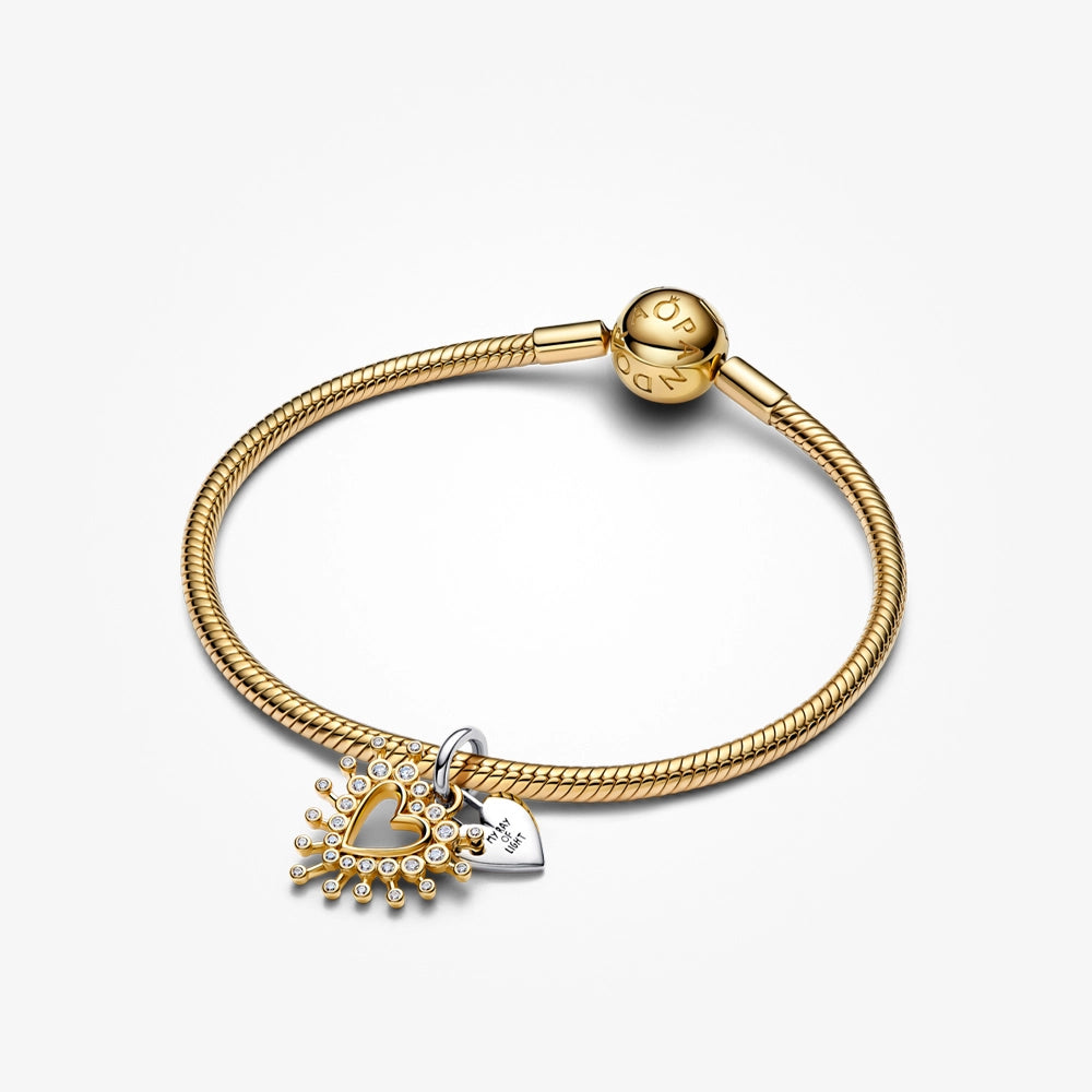 Pandora Radiant Heart Double Dangle Charm