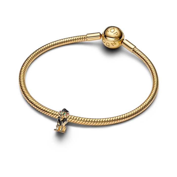 Pandora Disney Scar Gold Plated Black Enamel Charm